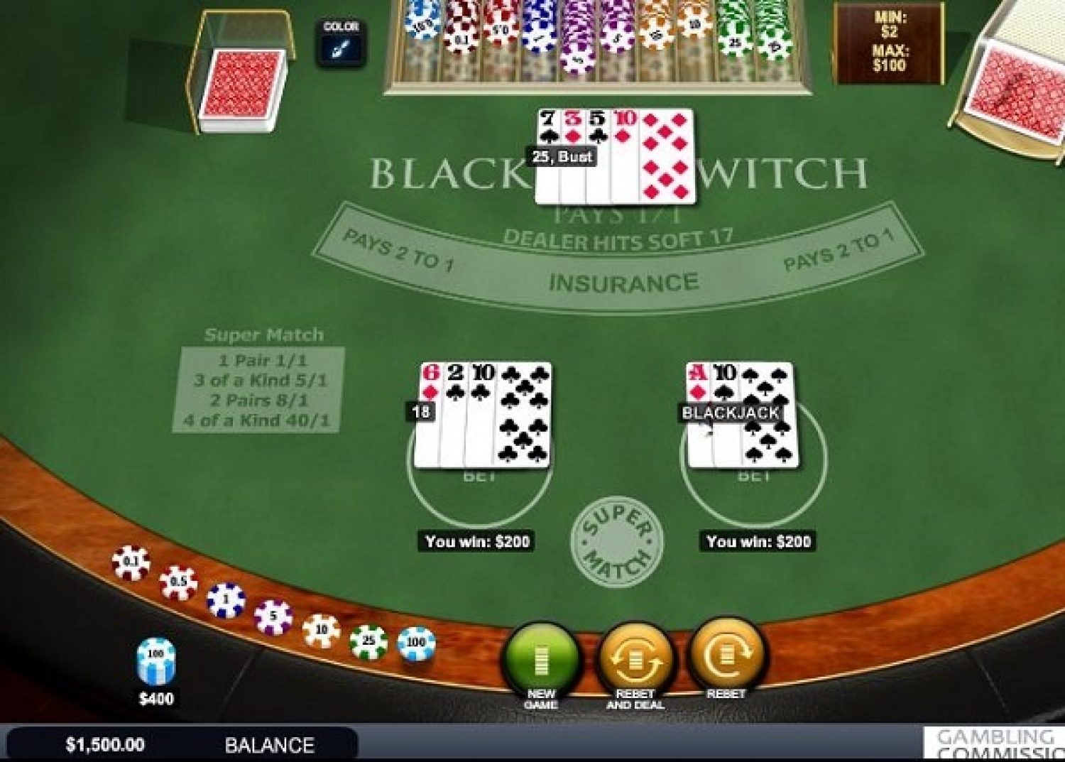 Play blackjack online